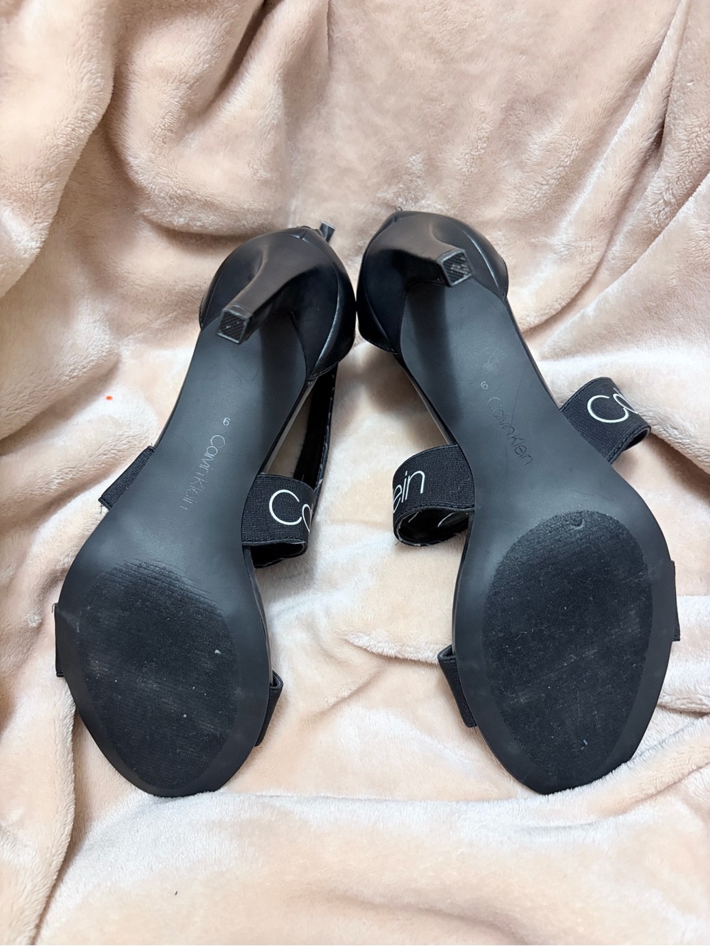 Calvin Klein Black Logo Elastic-Strap Sandals - Picture 2 of 3